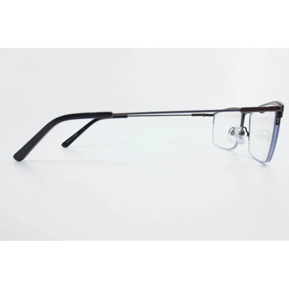 Member's Mark MM7104 Gunmetal Rectangular Semi-Rimless Eyeglass Frames 56-18-145